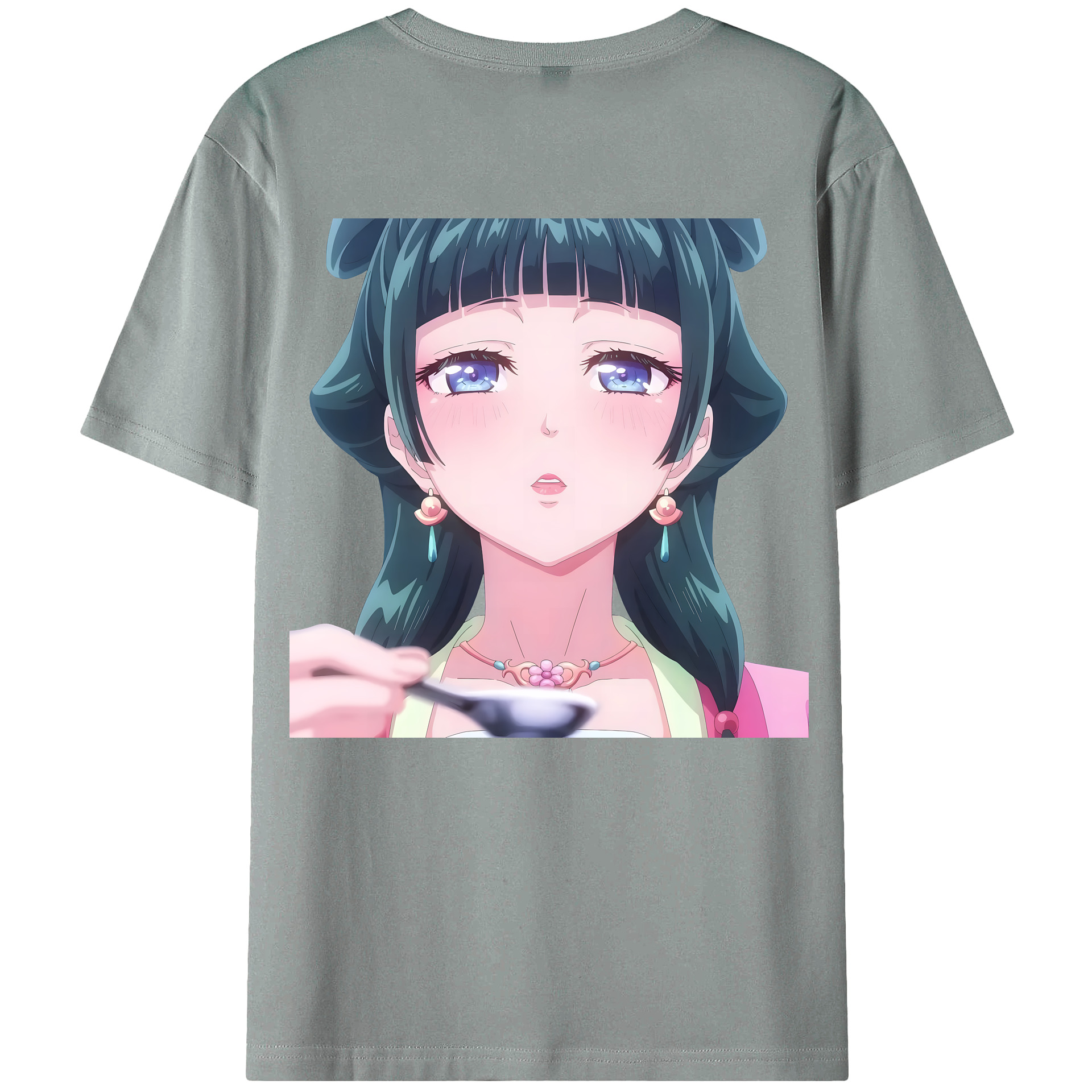 （画像用） 薬屋のひとりごと The Apothecary Diaries 綿100％ メンズ半袖Tシャツ（バックプリント） 通気性